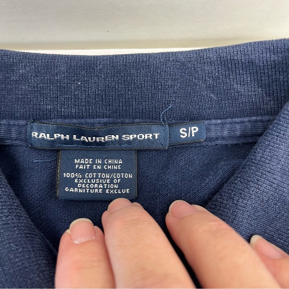Ralph Lauren Sport Size Small Navy Polo Dress Short Cap Sleeve 100% Cotton *FLAW - Picture 2 of 10